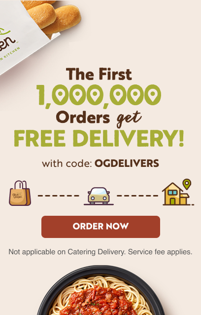 Olive Garden is now delivering to your doorstep. Order delivery here.